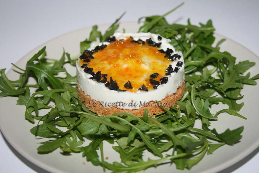 Cheesecake salata al gorgonzola e marmellata