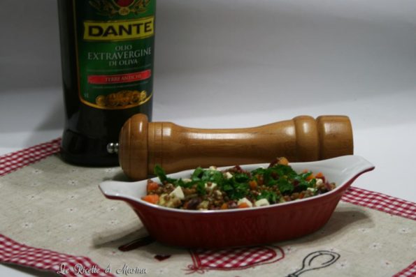 insalata di lenticchie e verdure