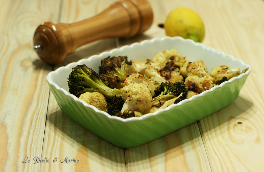 Broccoli e cavolo al forno